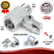 6MM STAINLESS STEEL COWAY ADAPTOR WATER FILTER RO JOINT FITTING RO VALVE STOPCOCK FEED WATER FILTER 