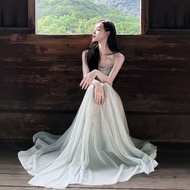 CHANGTONG | Đầm Maxi Bohemian Thanh Lịch có Chân Váy Ren