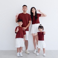 Isla Cassy Family Maroon - Maroon - Set Pakaian Keluarga - Baju Couple - Baju Keluarga - Baju Lebara