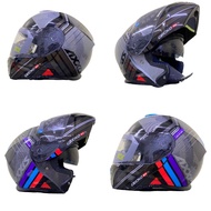 Axxis Helmet Flip Up Gecko SV Epic HELMET FULL FACE FLIP UP DOUBLE VISOR