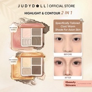 Judydoll 2 IN 1 Highlighter Contour Palette 9g Judydoll Highlighting and Contouring Comprehensive Pa