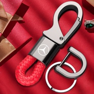 Cho m E r C E D E S Xe Hơi Kim loại móc khóa da thời trang keyholder