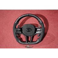 Toyota Supra A90 CSL Style Steering Leather Carbon Fiber Alcantara Replacement