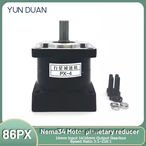 Nema 34 Planetary Gearbox Motor Reducer 86mm Stepper Motor Reduction Step-down Gearbox Ratio 3 To 1~