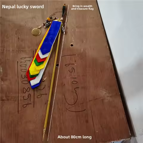 Nepal Wealth Flag Arrowhead Sword Five Color God of Wealth Talisman Buddhist Ritual Object