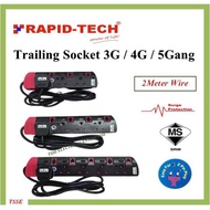 Trailing Socket / Extension Socket 3 Gang / 4 Gang / 5 Gang 2Meter
