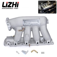LIZHI - Aluminum Intake Manifold For 06-11 Honda Civic 04-08 Acura TSX K24A2 K20Z3 Silver Black LZ-I