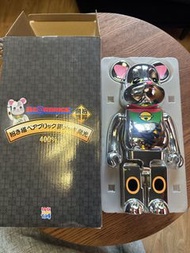 Bearbrick 400%  銀色發光招財貓 千萬兩