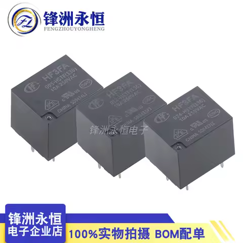 5Pcs New Relay HF3FA HF3FA-005-HSTF(136) HF3FA-012-HSTF(136) HF3FA-024-HSTF(136) 4Pin 10A HF3FA- T73
