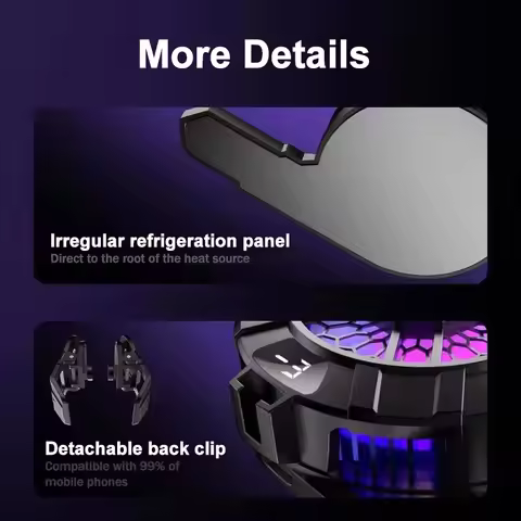 SL33 Mobile Phone Semiconductor Cooler "6"Shaped Semiconductor Cooling Fan Radiator for IOS Android