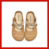 Women's Shoes with Pearls PVC and Breathable Mesh for Women