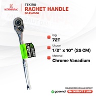 Tekiro Ratchet Handle - Ratchet Socket Handle - Drive 1/ 2" length 10"