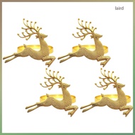 4Pcs Elk Napkin Holders Reindeer Napkin Buckle Xmas Napkin Elk Napkin Buckle laird