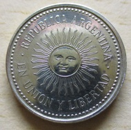 *REPUBLICA ARGENTINA* EN UNION Y LIBERTAD 5 centavos (1992 1993 1994 2007) Coin