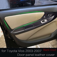 1 pair Car door Panel Cover for Toyota vios 2007 2006 2005 2004 2003 NPC42 armrest Siding Leather vi