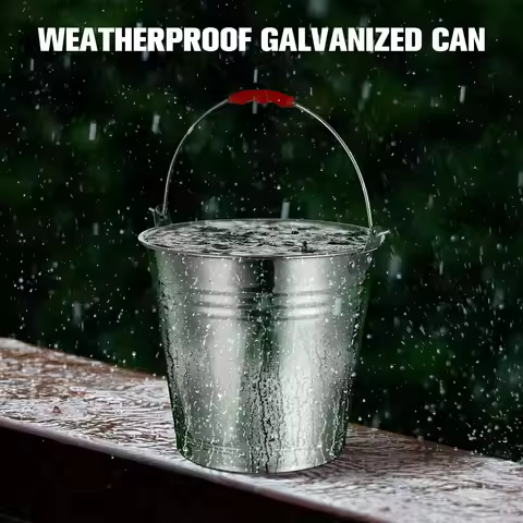 Stainless Steel Round Bucket Premium Thickened Pail Durable Household Water Bucket Pasture Milk Stor