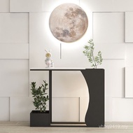 Entrance Table Art Light Counter Entrance Hall Modern Flower Stand Corridor Ultra-Narrow Iron Marble