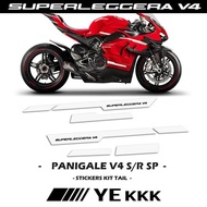 For DUCATI PANIGALE V4 V4S V4R V4SP Side Fairing Decal Sticker Line Customization DK LOGO Superlegge