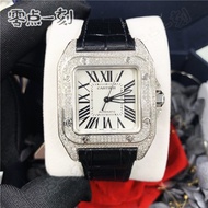 Cartier Cartier Ladies Watch Medium Santos Series Automatic Mechanical Rear Diamonds