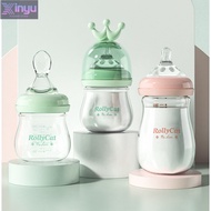Baby Water Bottle Glass High Temperature Resistant Baby Bottle