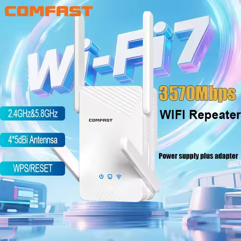 Comfast WIFI7 3570Mbps WiFi Repeater 2.4G/5G Wifi Extenders Dual-band WIFI Signal Amplifier 4*5dBi A