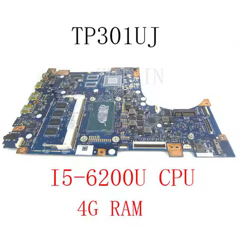 For Asus TP301U TP301UA TP301UJ Q303UA Laptop motherboard I5-6200U CPU 4GB RAM TP301UA Notebook main
