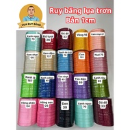 Wholesale 1 pc/10 Rolls of 1cm plain satin silk ribbon, 22 yards long