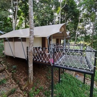 Tenda Glamping Rumah Model Classic Series Belantara full pvc 4x7 meter