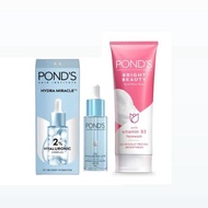 original 2in1 ponds Ponds serum Hydra Miracle Hyaluronic Acid with  Bright Beauty Facial Wash