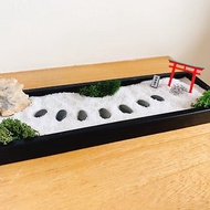 純自然 日式 禪庭 黑長方木盒 鳥居 沙盤 枯山水 送禮 療癒 zen