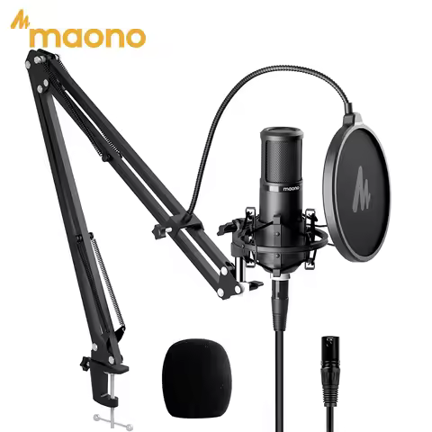 MAONO PM320S XLR Condenser Microphone Kit Professional Cardioid Vocal Studio Recording Mic for Strea
