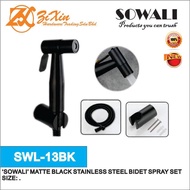 SWL-13BK 'SOWALI' MATTE BLACK STAINLESS STEEL BIDET SPRAY SET