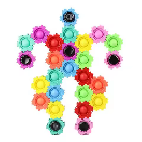 Decompression Anti Rodent Game Push Bubble Pop Building Blocks Smart Toys For Kids Adult Leisure Rel