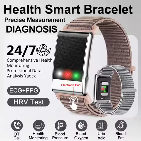 2026New NO Screen Smart Wristbands With ECG Heart Rate Sleep BMI Health Monitor Report Smart Bracele