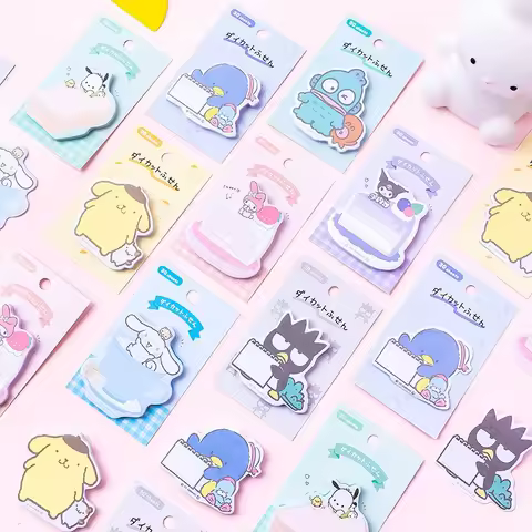 40pcs/lot Sanrio Hangyodon Cinnamoroll Kitty Memo Pad Cute Melody N Times Stationery Label Notepad B