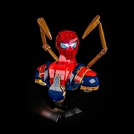 Mililier Light Kit for Lego Marvel Iron Spider-Man Bust 76326 Set, Compatible with Lego 76326 Buildi