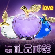 Crystal Apple ornaments Valentin s Day Gifts Christmas Eve wedding gift ideas Birthday gift
