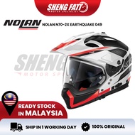 NOLAN N70-2X Earthquake 049 Full Face HelmetTopi Keledar Full Face Offroad Modular Helmet SIRIM Inte