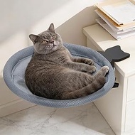 Hanging Bed for Cats, 360° Rotating Cat Hammock for Desk Mounting, Cat Desk Bed, with Removable Cove