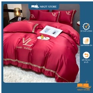 SILK BEDDING SET 4 PremiumPiece lv MH2T STORE
