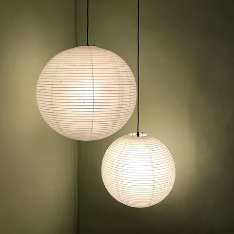 Akari Pendant Light Vintage Rice Paper Lampshades japanes style Handmade noguchi lamp Cafe Restauran