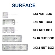 PVC SURFACE NUT BOX / PVC CONCEAL BLACK BOX JOINT / WHITE HARD BOX / METAL BOX / PARTITION BOX / 3X3