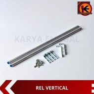 READY !!! Rel Sliding Jendela Vertikal Aluminium / Rel Geser Atas / Rel Vertical Aluminium 40cm 45cm