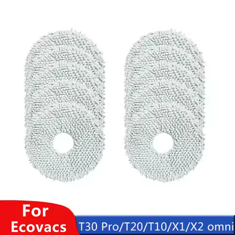 For Ecovacs Deebot T30 Pro / T20 / T10 / X1 / X2 omni Turbo Mop Cloth Robot Vacuum Cleaner Mop Pads 