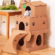 喵屋【喵的移動城堡】三層貓屋組合 貓屋 貓抓板