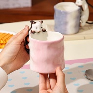 Cute Siamese Cat Mug for Coffee and Tea Ceramic 3D Animal Mug for Cat Lovers Coffee Cup Cute 3D Cat 
