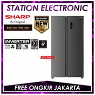 SHARP SJ-IS70PMA-DS KULKAS SIDE BY SIDE INVERTER 600 Liter