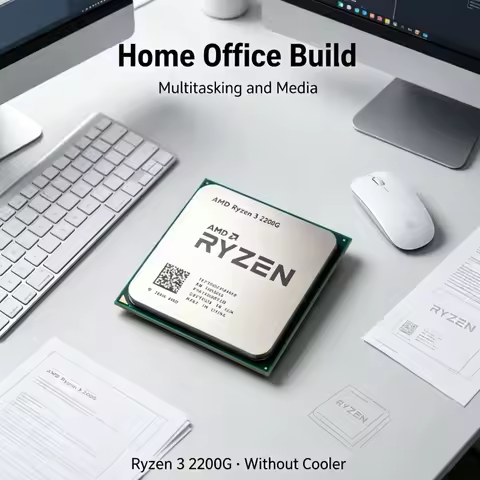 AMD Ryzen 3 2200G Quad‑Core Quad‑Thread Processor 14nm Zen Vega 8 iGPU 65W TDP For Entry‑Level Gamin