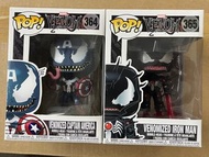 POP! Marvel Venom 364 Venomized Captain America 365 Venomized Ironman set of 2