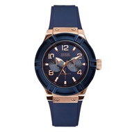 100% original Guess Women's Analogue Quartz Watch with Silicone Strap – W0571L1